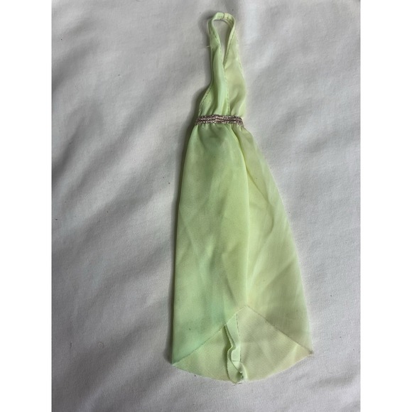 VTG Barbie Fashion - #1464 Yellow/Green Halter Dress Long - Picture 1 of 4